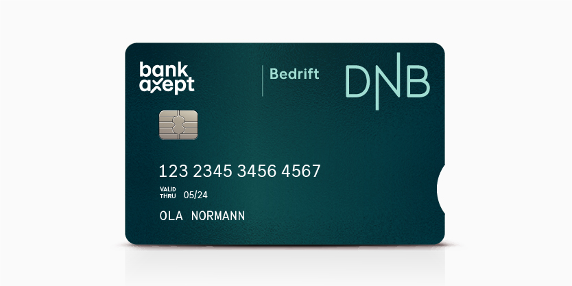 Bilde av bedriftskort med bankaxept