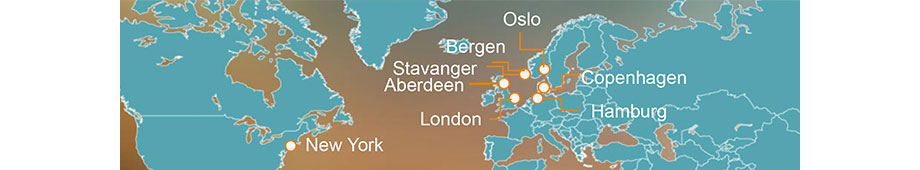 Illustration North Sea banking map