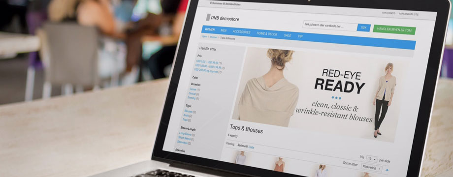 illustrasjonsfoto nettbutikk på alle devicer