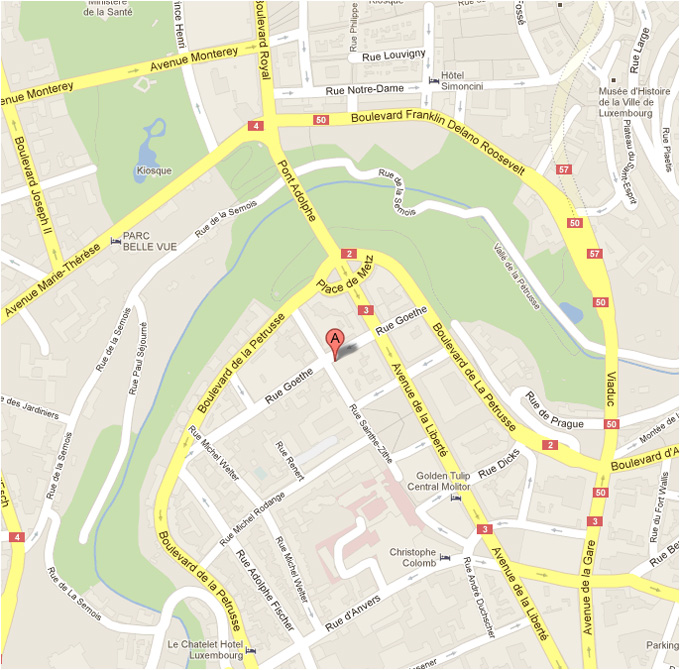 Map location of DNB Luxembourg